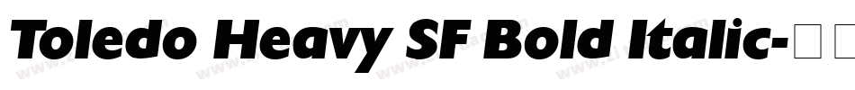 Toledo Heavy SF Bold Italic字体转换